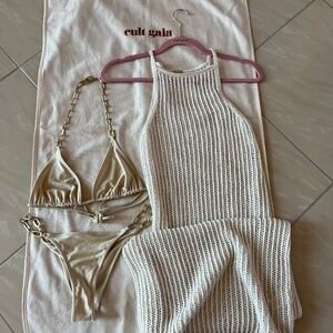 #2392 Cult Gaia YARO KNIT DRESS & Sanam Bikini SET